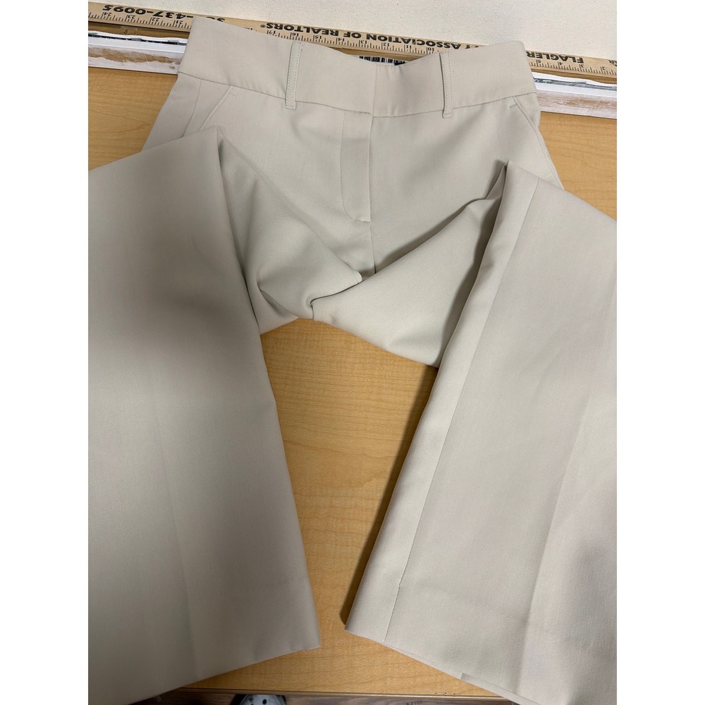 White House Black Market Riley Trouser Pumice Beige Pants 570405319 Size 4R NWT